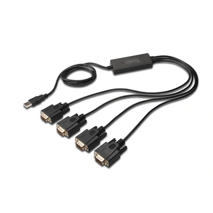 DIGITUS DA-70159 USB 2.0 4x RS232 1,5 m kábel