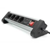DIGITUS DA-70614 2xUSB kapcsolós hálózati elosztó 4 schuko aljzattal