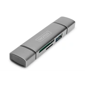 DIGITUS DA-70886 USB Type-A/Type-C 3.2 Gen1 1x MicroSD/SD kártyaolvasó