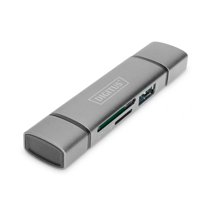 DIGITUS DA-70886 USB Type-A/Type-C 3.2 Gen1 1x MicroSD/SD kártyaolvasó