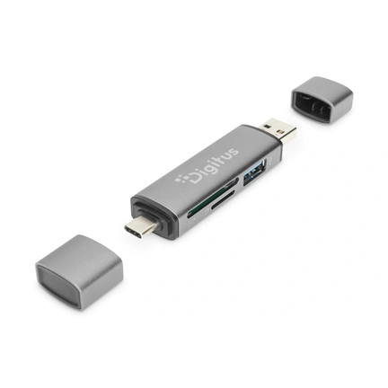 DIGITUS DA-70886 USB Type-A/Type-C 3.2 Gen1 1x MicroSD/SD kártyaolvasó