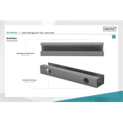 DIGITUS DA-90448 Asztal alatti fekete kábelvezető csatorna