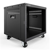 DIGITUS DN-48000 19" 8U 420x507x460mm lapraszerelt fekete hálózati szekrény kerekekkel