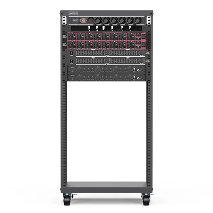 DIGITUS DN-48002 19" 21U 1000x507x460mm lapraszerelt fekete hálózati szekrény kerekekkel