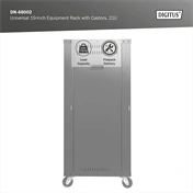DIGITUS DN-48002 19" 21U 1000x507x460mm lapraszerelt fekete hálózati szekrény kerekekkel