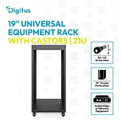 DIGITUS DN-48002 19" 21U 1000x507x460mm lapraszerelt fekete hálózati szekrény kerekekkel