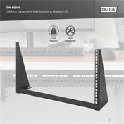 DIGITUS DN-48005 19" 6U fekete hálózati fali konzol