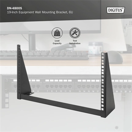 DIGITUS DN-48005 19" 6U fekete hálózati fali konzol