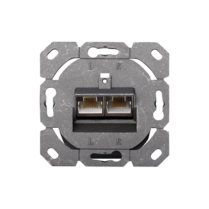 DIGITUS DN-9005-N Cat6 Modulo50 dupla süllyesztett aljzat 2xRJ45 árnyékolt csatlakozóval