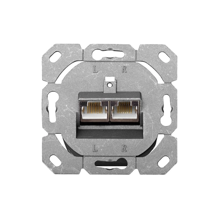 DIGITUS DN-9006-N Cat6 Modulo50 dupla falon kívüli aljzat 2xRJ45 árnyékolt csatlakozóval