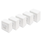 DIGITUS DN-9006/B5-N Cat6 Modulo50 dupla falon kívüli aljzat 2xRJ45 árnyékolt csatlakozóval 5db/csomag