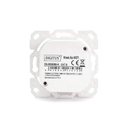 DIGITUS DN-9006/B5-N Cat6 Modulo50 dupla falon kívüli aljzat 2xRJ45 árnyékolt csatlakozóval 5db/csomag