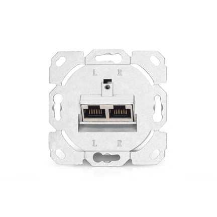 DIGITUS DN-9006/B5-N Cat6 Modulo50 dupla falon kívüli aljzat 2xRJ45 árnyékolt csatlakozóval 5db/csomag