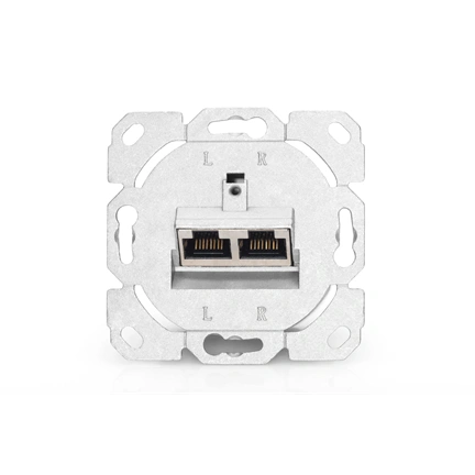 DIGITUS DN-9007-1 Cat6A Modulo50 dupla süllyesztett aljzat 2xRJ45 árnyékolt csatlakozóval