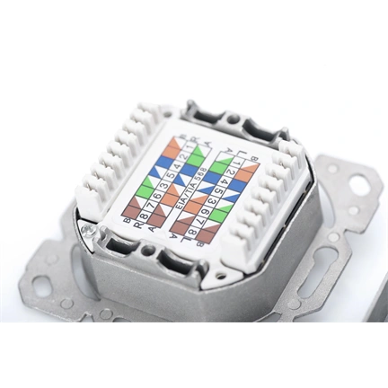DIGITUS DN-9007-1 Cat6A Modulo50 dupla süllyesztett aljzat 2xRJ45 árnyékolt csatlakozóval