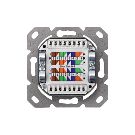 DIGITUS DN-9007-S-1 Cat6A Modulo50 dupla falon kívüli aljzat 2xRJ45 árnyékolt csatlakozóval