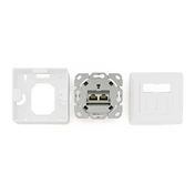 DIGITUS DN-9010/8-2 Cat6A Modulo50 dupla süllyesztett aljzat 2xRJ45 árnyékolt csatlakozóval