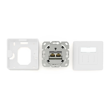 DIGITUS DN-9010/8-2 Cat6A Modulo50 dupla süllyesztett aljzat 2xRJ45 árnyékolt csatlakozóval