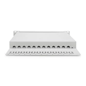DIGITUS DN-91612S-EA-G CAT6A 8port 10" 1U szürke árnyékolt Patch Panel