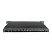 DIGITUS DN-91612S-SL-EA CAT6A 12port 10" 0,5U fekete árnyékolt Patch Panel