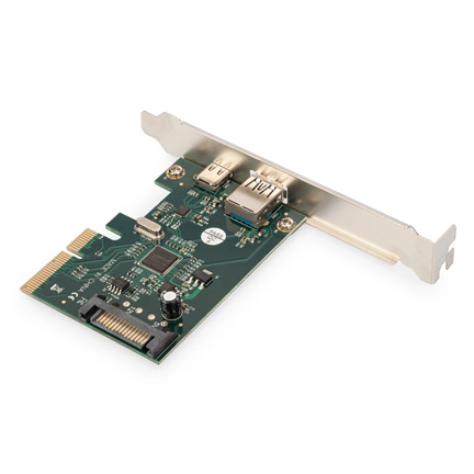DIGITUS DS-30225 2 port USB 3.1 Type-A/Type-C PCIe bővítőkártya
