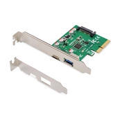 DIGITUS DS-30225 2 port USB 3.1 Type-A/Type-C PCIe bővítőkártya