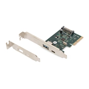 DIGITUS DS-30225 2 port USB 3.1 Type-A/Type-C PCIe bővítőkártya