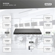 DIGITUS DS-55338 HDMI 4K 60Hz 1x8 Splitter