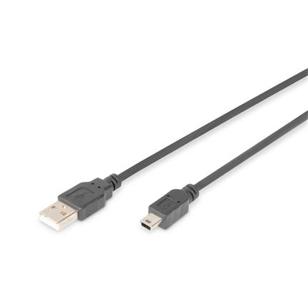 DIGITUS High Speed 2.0 mini USB B  - USB type A kábel 3m