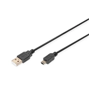 DIGITUS High Speed 2.0 mini USB B - USB type A kábel 3m