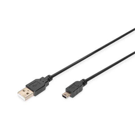 DIGITUS High Speed 2.0 mini USB B - USB type A kábel 3m