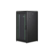 DIGITUS Rack Unique 19" 22U 1164x600x600mm üvegajtós fekete álló rack szekrény