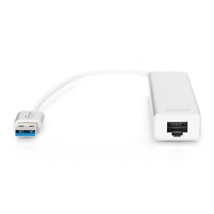 DIGITUS USB 3.0 Gigabit Ethernet adapter + 3 portos USB HUB