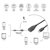 DIGITUS USB 3.0 Type A anya-> USB 3.0 Type C apa 0,15m OTG adapter