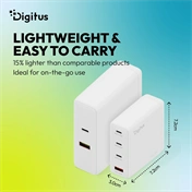 DIGITUS USB GaN töltő 140W, 3x USB-C, 1x USB-A