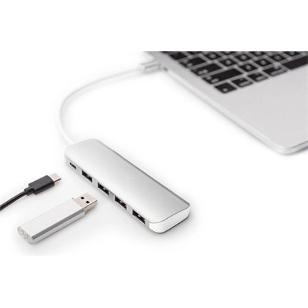DIGITUS USB Type-C 4 portos USB 3.0 hub + PD