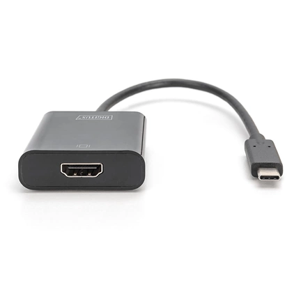 DIGITUS fekete USB 3.0 Type C - HDMI (4K@30Hz) adapter
