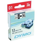DYMO címke LM D1 alap 12mm fekete/fehér