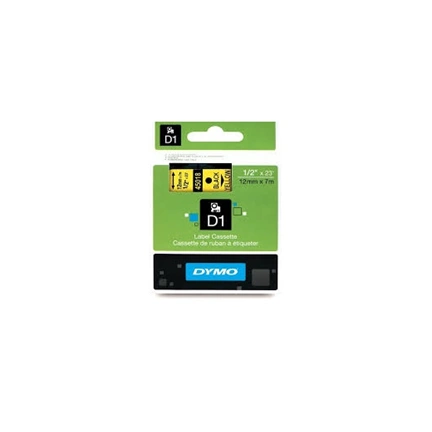DYMO címke LM D1 alap 12mm fekete/sárga