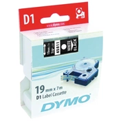 DYMO címke LM D1 alap 19mm fehér/fekete