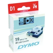 DYMO címke LM D1 alap 19mm fekete/kék