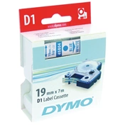 DYMO címke LM D1 alap 19mm kék/fehér
