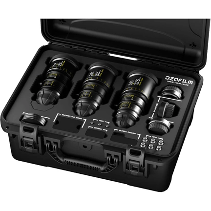 DZOFILM Pictor Zoom 3-lens kit koferrel (12-25/20-55/50-125 T2.8) fekete PL