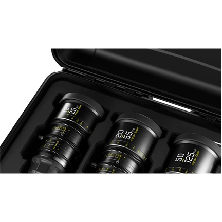 DZOFILM Pictor Zoom 3-lens kit koferrel (12-25/20-55/50-125 T2.8) fekete PL