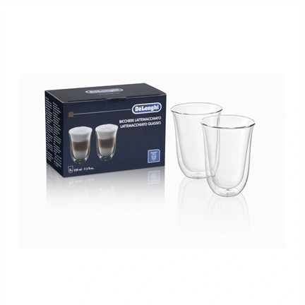 DeLonghi DLSC312 duplafalú latte macchiato pohár, 330ml, 2db