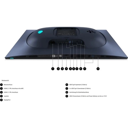 Dell Alienware AW2725Q gaming monitor - 27" QD-OLED 4K UHD 240Hz, állítható magasságú, elfordítható, pivot Dell Alienware AW2725Q gaming monitor - 27" QD-OLED 4K UHD 240Hz, állítható magasságú, elfordítható, pivot