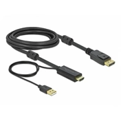 Delock HDMI A  DisplayPort-kábel 4K 30 Hz 3 m