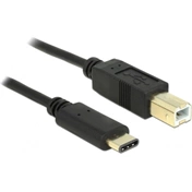 Delock Kábel USB Type-C™ 2.0 dugó > USB 2.0 B-típusú dugó 2,0 m fekete