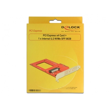 Delock PCI Express x4 Kártya > 1 x belso U.2 NVMe SFF-8639