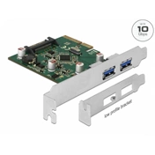 Delock PCI Express x4 kártya - 2 x külső USB 3.1 Gen 2 A-típusú hüvely